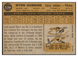 1960 Topps Baseball #536 Wynn Hawkins Indians EX 527805
