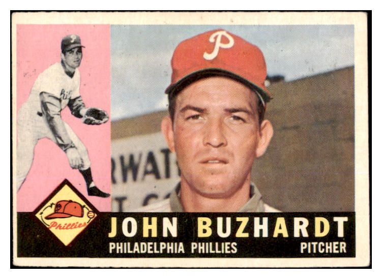 1960 Topps Baseball #549 John Buzhardt Phillies EX 527812