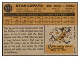 1960 Topps Baseball #515 Stan Lopata Braves EX 527814