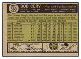1961 Topps Baseball #563 Bob Cerv Yankees VG-EX 527824