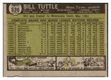 1961 Topps Baseball #536 Bill Tuttle Twins VG-EX 527829
