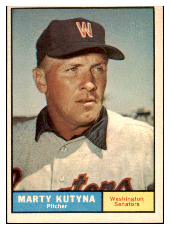 1961 Topps Baseball #546 Marty Kutyna Senators EX+/EX-MT 527830