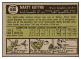 1961 Topps Baseball #546 Marty Kutyna Senators EX+/EX-MT 527830