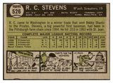 1961 Topps Baseball #526 R.C. Stevens Senators EX 527835