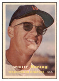 1957 Topps Baseball #029 Whitey Herzog Senators EX-MT 527861
