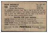 1952 Bowman Large Football #130 Dom Moselle Packers PR-FR 527867