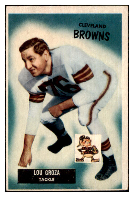 1955 Bowman Football #037 Lou Groza Browns VG-EX 527873