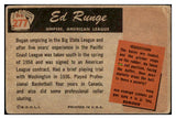 1955 Bowman Baseball #277 Ed Runge Umpire VG 527881