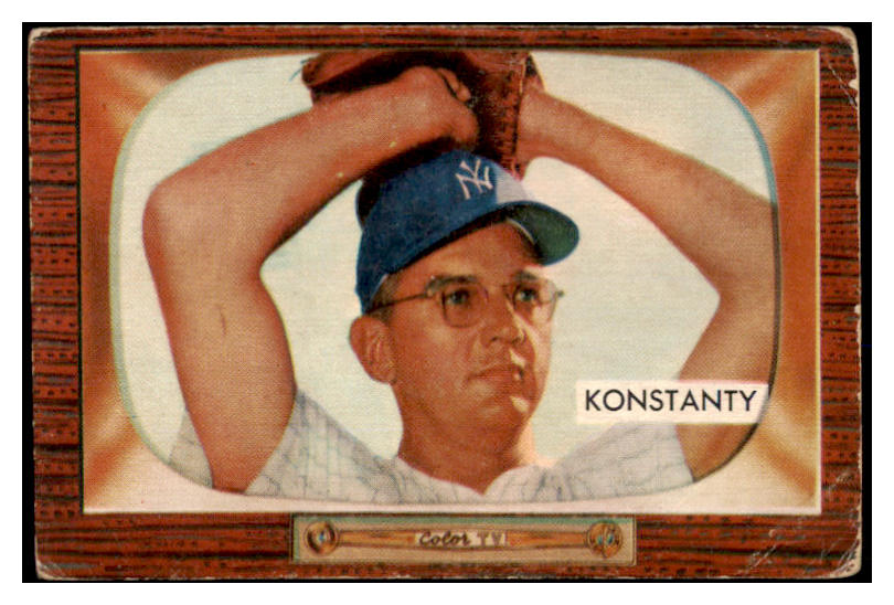 1955 Bowman Baseball #231 Jim Konstanty Yankees VG 527897