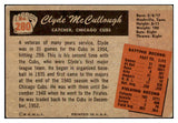 1955 Bowman Baseball #280 Clyde Mccullough Cubs VG 527901