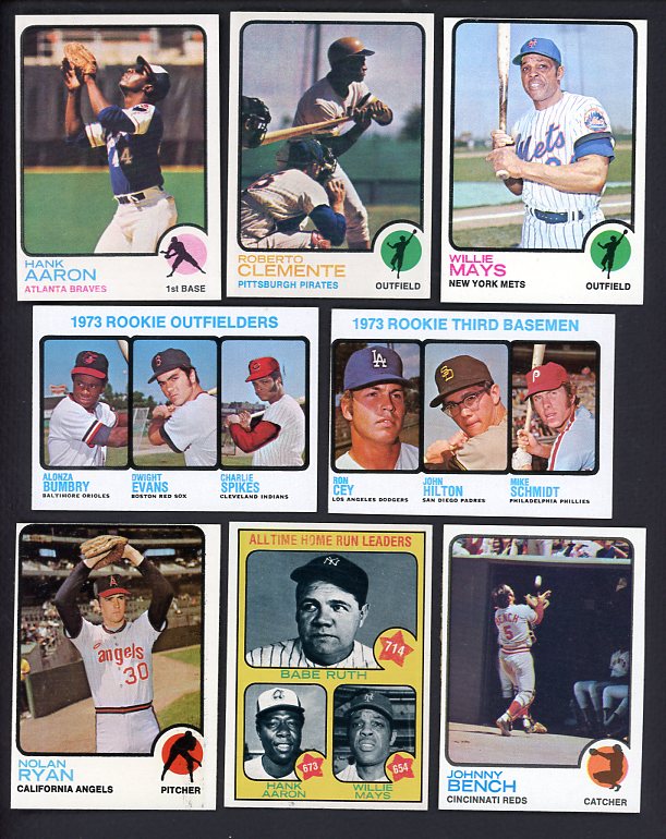 1973 Topps Baseball Complete Set EX-MT/NR-MT Schmidt Clemente 527990