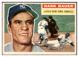 1956 Topps Baseball #177 Hank Bauer Yankees EX-MT Gray 527998
