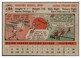 1956 Topps Baseball #194 Monte Irvin Cubs EX-MT 527999