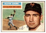 1956 Topps Baseball #148 Alvin Dark Giants VG-EX Gray 528006