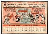 1956 Topps Baseball #040 Bob Turley Yankees VG-EX White 528008