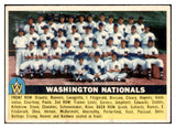 1956 Topps Baseball #146 Washington Senators Team EX-MT Gray 528009