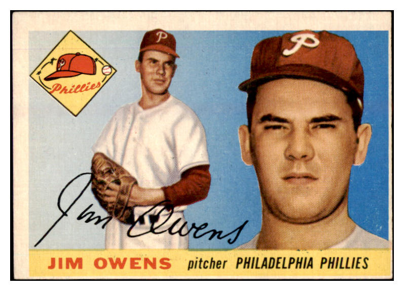 1955 Topps Baseball #202 Jim Owens Phillies VG-EX 528015