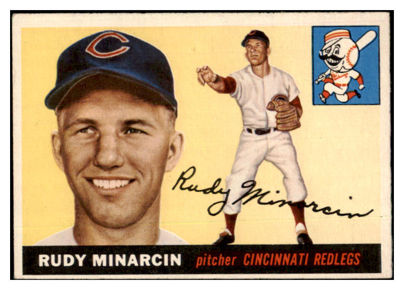 1955 Topps Baseball #174 Rudy Minarcin Reds EX-MT 528020