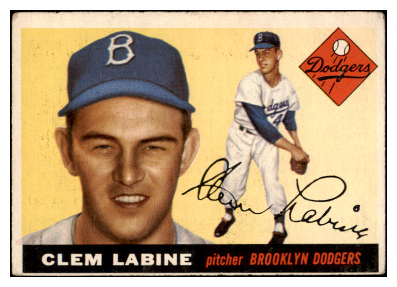 1955 Topps Baseball #180 Clem Labine Dodgers VG 528024