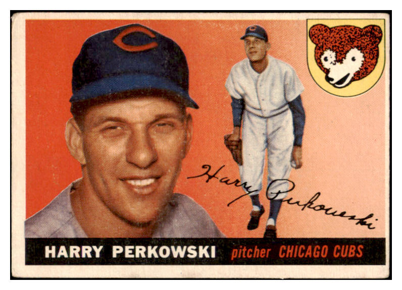 1955 Topps Baseball #184 Harry Perkowski Cubs VG-EX 528045