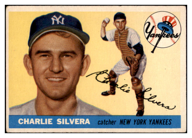 1955 Topps Baseball #188 Charlie Silvera Yankees VG-EX 528046