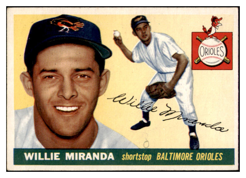 1955 Topps Baseball #154 Willie Miranda Orioles EX-MT 528048