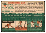 1954 Topps Baseball #043 Dick Groat Pirates VG 528058
