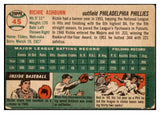 1954 Topps Baseball #045 Richie Ashburn Phillies VG-EX 528059