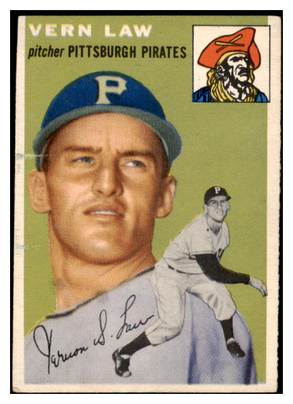 1954 Topps Baseball #235 Vern Law Pirates VG-EX 528060