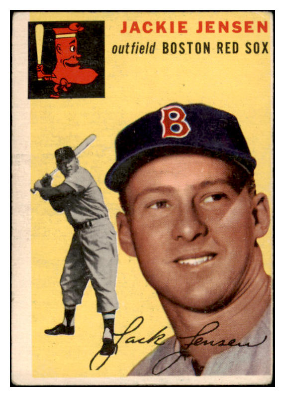 1954 Topps Baseball #080 Jackie Jensen Red Sox VG-EX 528063