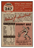 1953 Topps Baseball #247 Mike Sandlock Pirates EX 528068