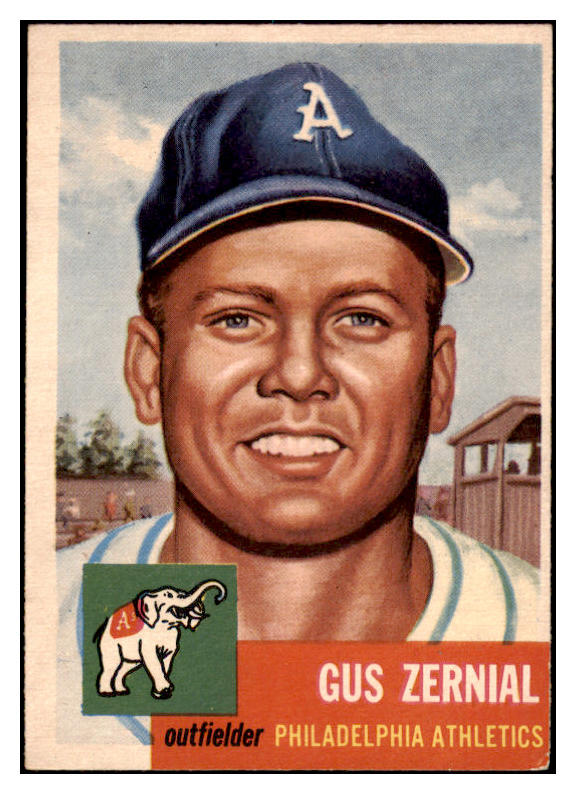 1953 Topps Baseball #042 Gus Zernial A's EX 528071