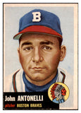 1953 Topps Baseball #106 John Antonelli Braves EX-MT 528078