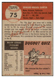 1953 Topps Baseball #075 Mike Garcia Indians EX-MT 528080