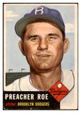 1953 Topps Baseball #254 Preacher Roe Dodgers VG-EX 528084
