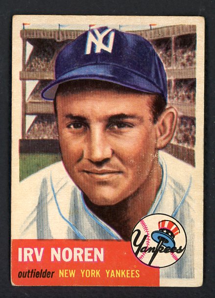 1953 Topps Baseball #035 Irv Noren Yankees VG-EX 528085