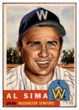1953 Topps Baseball #241 Al Sima Senators VG-EX 528093