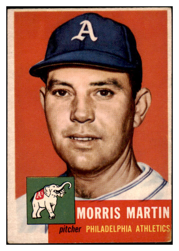 1953 Topps Baseball #227 Morrie Martin A's VG-EX 528098