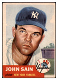 1953 Topps Baseball #119 Johnny Sain Yankees VG-EX 528102
