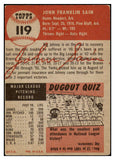 1953 Topps Baseball #119 Johnny Sain Yankees VG-EX 528102