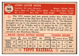 1952 Topps Baseball #143 Les Moss Browns VG-EX 528118