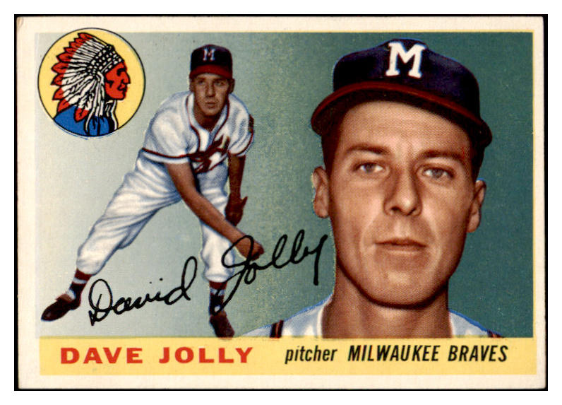 1955 Topps Baseball #035 Dave Jolly Braves EX-MT 528125