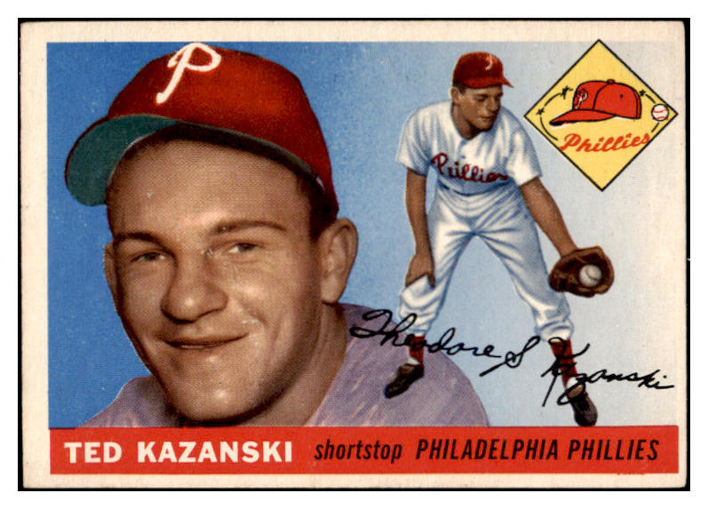 1955 Topps Baseball #046 Ted Kazanski Phillies EX-MT 528127