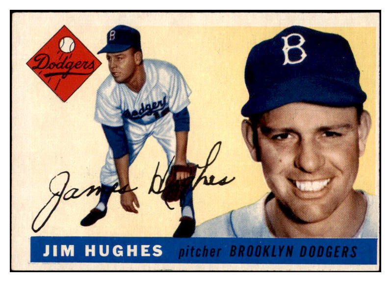 1955 Topps Baseball #051 Jim Hughes Dodgers EX-MT 528128