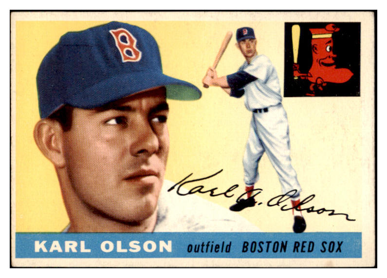 1955 Topps Baseball #072 Karl Olson Red Sox EX-MT 528132