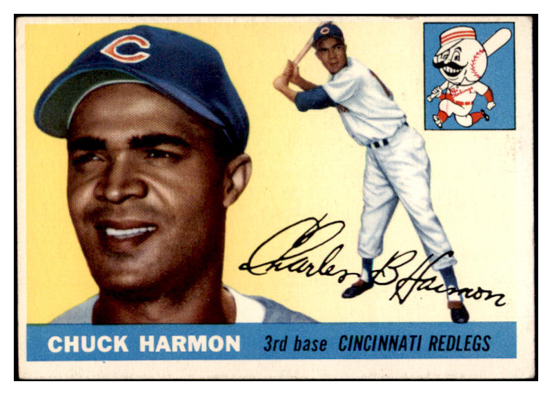 1955 Topps Baseball #082 Chuck Harmon Reds EX-MT 528136