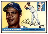 1955 Topps Baseball #082 Chuck Harmon Reds EX-MT 528136