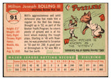 1955 Topps Baseball #091 Milt Bolling Red Sox EX-MT 528141
