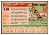 1955 Topps Baseball #116 Tom Hurd Red Sox EX-MT 528146