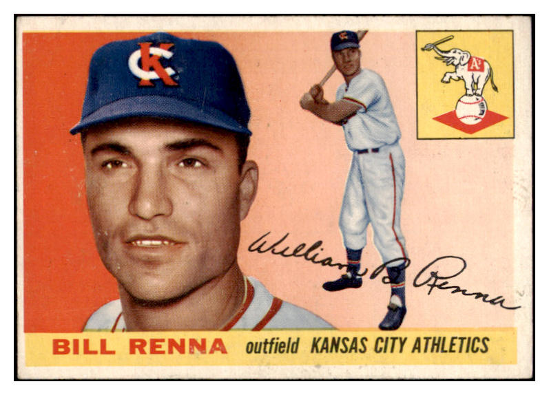 1955 Topps Baseball #121 Bill Renna A's EX-MT 528148